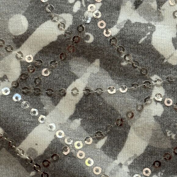 Zynergy by Chico's Gray Tone on Tone Scooped Neck, Knit Top, Medium - Picture 7 of 8